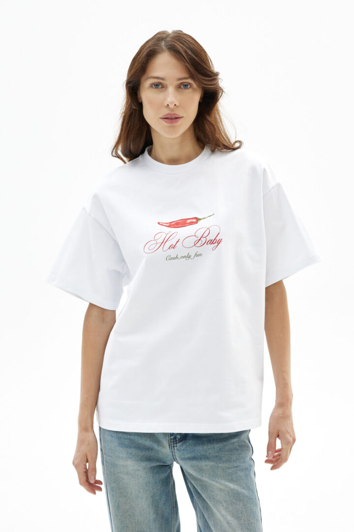 T-shirt ANY Hot Baby White