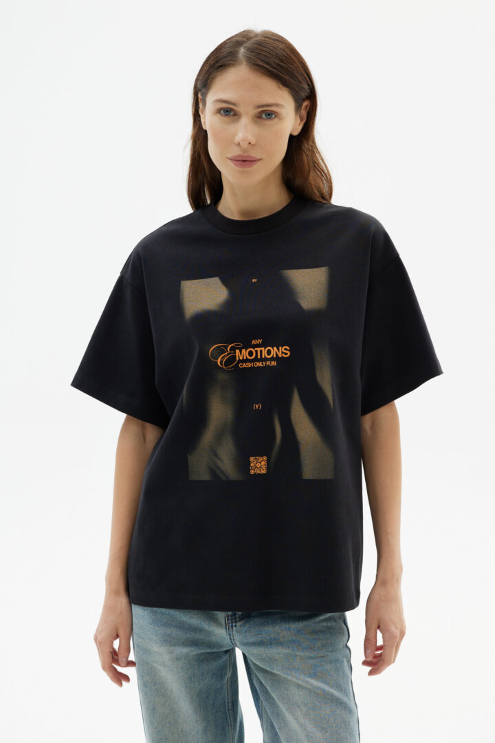 Футболка ANY Emotions Black Oversize